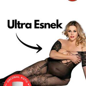 kissbump siyah dantel detaylı file vücut Çorabı – transparan tek parça fantazi tulum gecelik