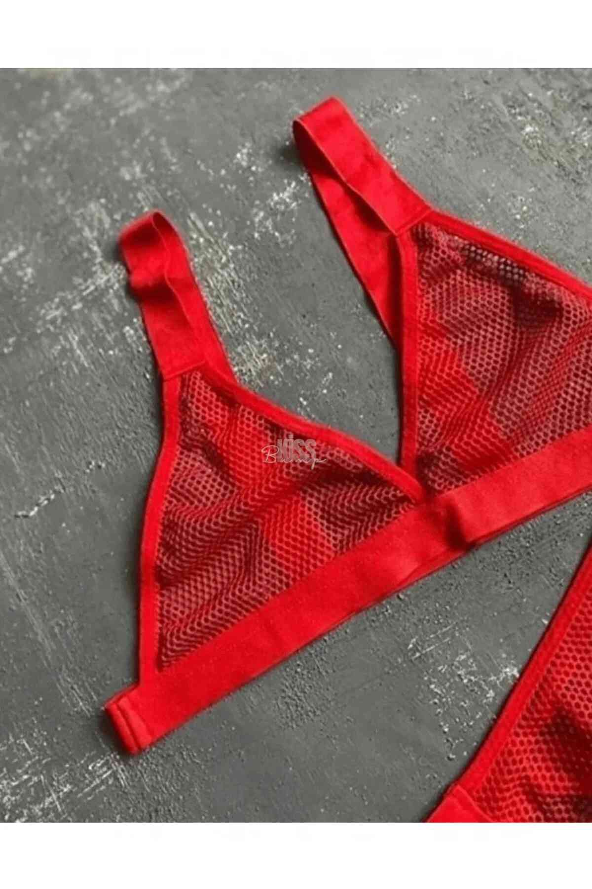 kissbump ateş kırmızısı fileli bralet takım – transparan kadın İç Çamaşırı seti kissbump ateş kırmızısı fileli bralet takım – transparan kadın İç Çamaşırı seti