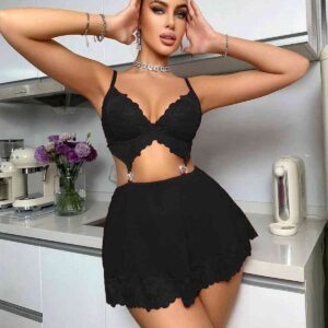 siyah dantel fantazi gecelik – taşlı kalp aksesuarlı seksi İç giyim, büyük beden seçenekli siyah dantel fantazi gecelik – taşlı kalp aksesuarlı seksi İç giyim, büyük beden seçenekli