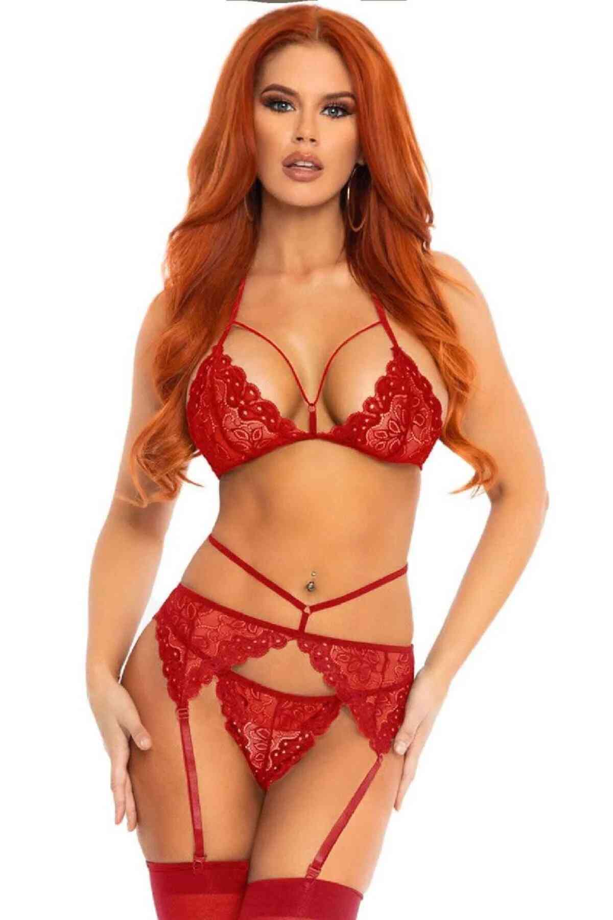 kissbump kırmızı dantel jartiyer takım – sütyen külot askılı fantazi İç giyim seti kissbump kırmızı dantel jartiyer takım – sütyen külot askılı fantazi İç giyim seti